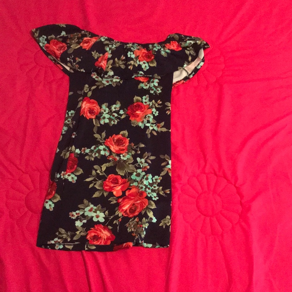 Crystal Doll Dark Blue Floral dress